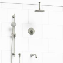 Riobel KIT#1345MMRDLBN-6 - Type T/P (thermostatic/pressure balance) 1/2'' coaxial 3-way system with hand shower rai