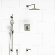 Riobel KIT#1345PATQBN - Type T/P (thermostatic/pressure balance) 1/2'' coaxial 3-way system with hand shower rai