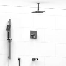 Riobel KIT#1345PFTQC-6 - Type T/P (thermostatic/pressure balance) 1/2'' coaxial 3-way system with hand shower rai