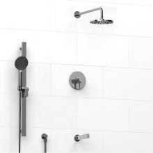 Riobel KIT#1345PXTMC - Type T/P (thermostatic/pressure balance) 1/2'' coaxial 3-way system with hand shower rai