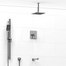 Riobel KIT#1345PXTQC-6-SPEX - Type T/P (thermostatic/pressure balance) 1/2'' coaxial 3-way system with hand shower rai