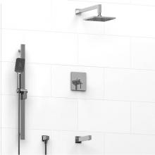 Riobel KIT#1345PXTQC-EX - Type T/P (thermostatic/pressure balance) 1/2'' coaxial 3-way system with hand shower rai