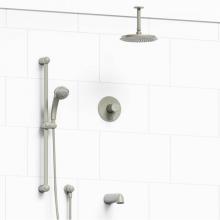Riobel KIT#1345RTBN-6 - Type T/P (thermostatic/pressure balance) 1/2'' coaxial 3-way system with hand shower rai