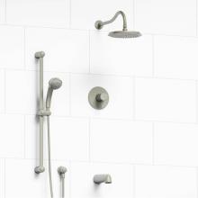 Riobel KIT#1345RTBN - Type T/P (thermostatic/pressure balance) 1/2'' coaxial 3-way system with hand shower rai