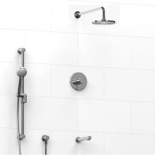 Riobel KIT#1345RUTMC - Type T/P (thermostatic/pressure balance) 1/2'' coaxial 3-way system with hand shower rai