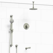 Riobel KIT#1345SYTMBN-6 - Type T/P (thermostatic/pressure balance) 1/2'' coaxial 3-way system with hand shower rai
