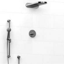 Riobel KIT#2745RUTMPN - Type T/P (thermostatic/pressure balance) 1/2'' coaxial 3-way system with hand shower rai