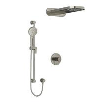 Riobel KIT#2745SYTMBN - Type T/P (thermostatic/pressure balance) 1/2'' coaxial 3-way system with hand shower rai