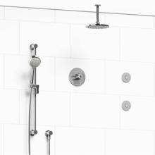 Riobel KIT#3545CSTMC-6 - Type T/P (thermostatic/pressure balance) 1/2'' coaxial 3-way system, hand shower rail, e