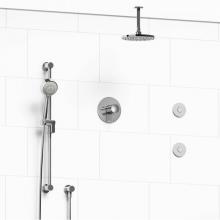 Riobel KIT#3545EDTMC-6 - Type T/P (thermostatic/pressure balance) 1/2'' coaxial 3-way system, hand shower rail, e