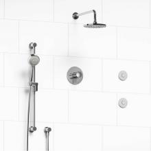 Riobel KIT#3545EDTMC - Type T/P (thermostatic/pressure balance) 1/2'' coaxial 3-way system, hand shower rail, e