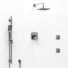 Riobel KIT#3545EQC - Type T/P (thermostatic/pressure balance) 1/2'' coaxial 3-way system, hand shower rail, e