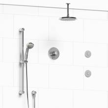 Riobel KIT#3545GNC-6 - Type T/P (thermostatic/pressure balance) 1/2'' coaxial 3-way system, hand shower rail, e