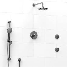 Riobel KIT#3545GSC - Type T/P (thermostatic/pressure balance)  1/2'' coaxial 3-way system, hand shower rail,