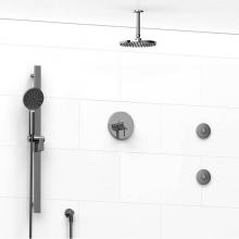 Riobel KIT#3545PXTMC-6 - Type T/P (thermostatic/pressure balance) 1/2'' coaxial 3-way system, hand shower rail, e