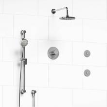Riobel KIT#3545SYTMC - Type T/P (thermostatic/pressure balance) 1/2'' coaxial 3-way system, hand shower rail, e