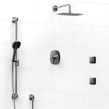 Riobel KIT#3545VYC - Type T/P (thermostatic/pressure balance) 1/2'' coaxial 3-way system, hand shower rail, e