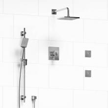 Riobel KIT#3545ZOTQC - Type T/P (thermostatic/pressure balance) 1/2'' coaxial 3-way system, hand shower rail, e
