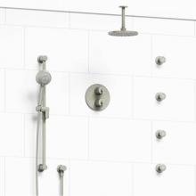 Riobel KIT#446CSTMBN-6 - Type T/P (thermostatic/pressure balance) double coaxial system with hand shower rail, 4 body jets