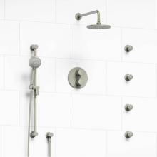  KIT#446EDTMBN - Type T/P (thermostatic/pressure balance) double coaxial system with hand shower rail, 4 body jets