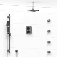  KIT#446EQC-6 - Type T/P (thermostatic/pressure balance) double coaxial system with hand shower rail, 4 body jets