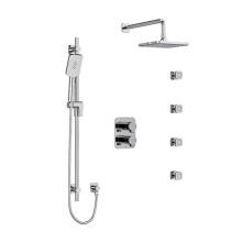  KIT#446FRBN - Type T/P (thermostatic/pressure balance) double coaxial system with hand shower rail, 4 body jets