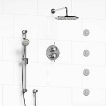 Riobel KIT#483EDTMC - Type T/P (thermostatic/pressure balance) 3/4'' double coaxial system with hand shower ra