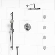 Riobel KIT#483MMRD+C - Type T/P (thermostatic/pressure balance) 3/4'' double coaxial system with hand shower ra
