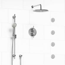 Riobel KIT#483MMRDJC - Type T/P (thermostatic/pressure balance) 3/4'' double coaxial system with hand shower ra
