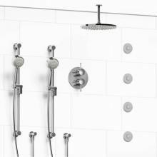 Riobel KIT#783EDTMC-6 - Type T/P (thermostatic/pressure balance) 3/4'' double coaxial system with 2 hand shower