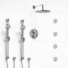 Riobel KIT#783EDTMC - Type T/P (thermostatic/pressure balance) 3/4'' double coaxial system with 2 hand shower