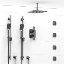 Riobel KIT#783EQC-6 - Type T/P (thermostatic/pressure balance) 3/4'' double coaxial system with 2 hand shower