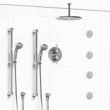 Riobel KIT#783GNC-6 - Type T/P (thermostatic/pressure balance) 3/4'' double coaxial system with 2 hand shower