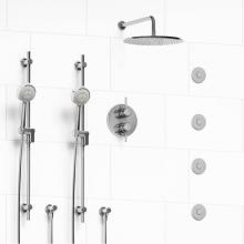 Riobel KIT#783MMRDLC - Type T/P (thermostatic/pressure balance) 3/4'' double coaxial system with 2 hand shower