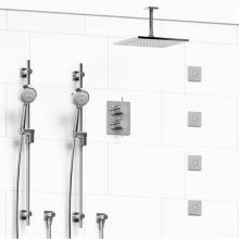 Riobel KIT#783PATQC-6 - Type T/P (thermostatic/pressure balance) 3/4'' double coaxial system with 2 hand shower