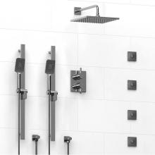 Riobel KIT#783PFTQC - Type T/P (thermostatic/pressure balance) 3/4'' double coaxial system with 2 hand shower