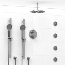 Riobel KIT#783PXTMC-6 - Type T/P (thermostatic/pressure balance) 3/4'' double coaxial system with 2 hand shower