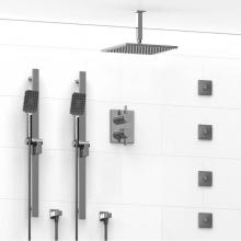 Riobel KIT#783PXTQC-6 - Type T/P (thermostatic/pressure balance) 3/4'' double coaxial system with 2 hand shower