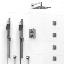 Riobel KIT#783PXTQC - Type T/P (thermostatic/pressure balance) 3/4'' double coaxial system with 2 hand shower