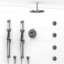 Riobel KIT#783RUTMC-6 - Type T/P (thermostatic/pressure balance) 3/4'' double coaxial system with 2 hand shower