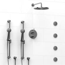 Riobel KIT#783RUTMC - Type T/P (thermostatic/pressure balance) 3/4'' double coaxial system with 2 hand shower