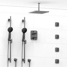 Riobel KIT#783SAC-6 - Type T/P (thermostatic/pressure balance) 3/4'' double coaxial system with 2 hand shower