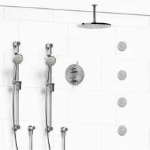 Riobel KIT#783SYTMC-6 - Type T/P (thermostatic/pressure balance) 3/4'' double coaxial system with 2 hand shower