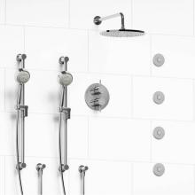 Riobel KIT#783SYTMC - Type T/P (thermostatic/pressure balance) 3/4'' double coaxial system with 2 hand shower