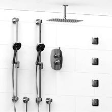 Riobel KIT#783VYC-6 - Type T/P (thermostatic/pressure balance) 3/4'' double coaxial system with 2 hand shower