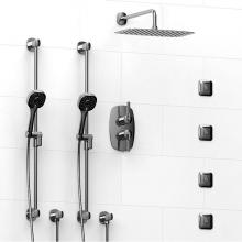 Riobel KIT#783VYC - Type T/P (thermostatic/pressure balance) 3/4'' double coaxial system with 2 hand shower
