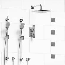 Riobel KIT#783ZOTQC - Type T/P (thermostatic/pressure balance) 3/4'' double coaxial system with 2 hand shower