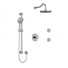  KIT3545RTC - Type T/P (thermostatic/pressure balance) 1/2'' coaxial 3-way system, hand shower rail, e