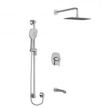  KIT1345VYC - Type T/P (thermostatic/pressure balance) 1/2'' coaxial 3-way system with hand shower rai