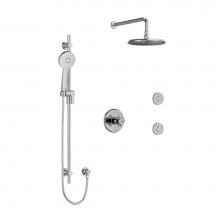  KIT3545MMRD+C - Type T/P (thermostatic/pressure balance) 1/2'' coaxial 3-way system, hand shower rail, e